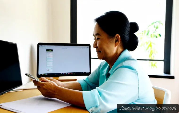 UX 라이팅 원칙 - Photorealistic Thai UX designer and older Thai woman testing a simple mobile app together at a brigh...